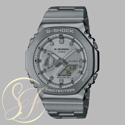 Casio G-Shock GM2110D Stainless Steel Silver Dial