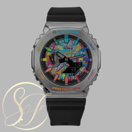 Casio G-Shock GM2100 Silver With Multi Coloured